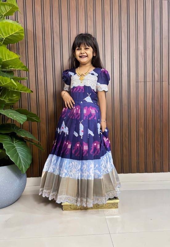 NEW LAUNCING KIDS GOWN silk Mumbai children clothing stores